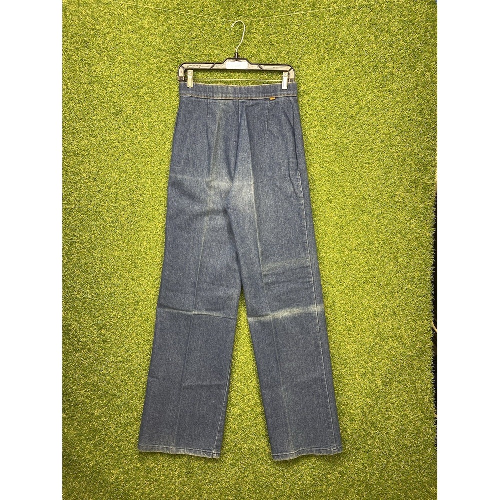 Vintage 1970's Orange Tab Levis Jeans Mens 28x32 High Rise Bareback Wide Leg